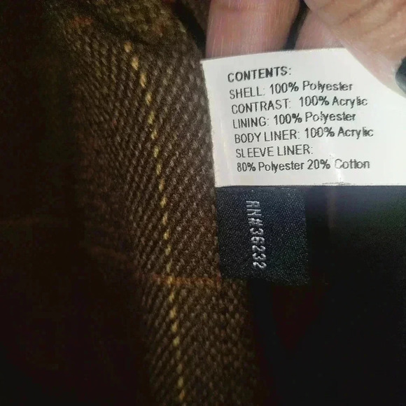 Gallery Petite Size PM Adjust Cinch Waist Removable Liner Black Jacket - Picture 12 of 12